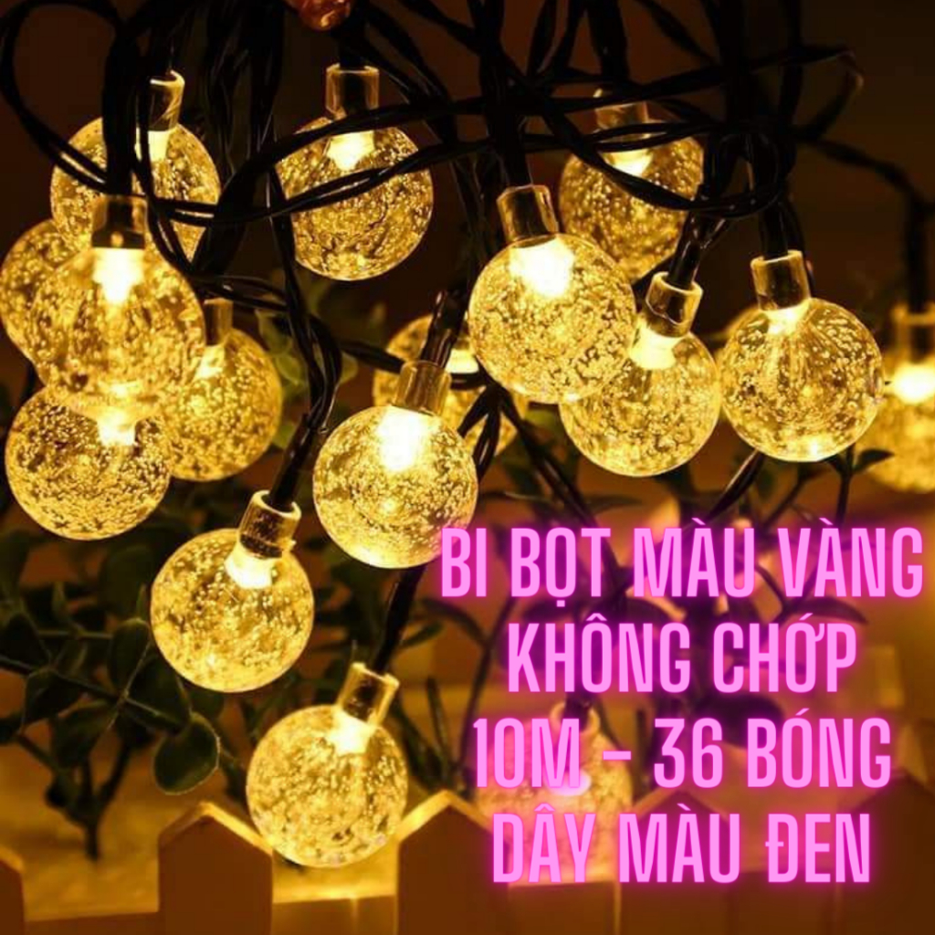 Dây đèn LED BI BỌT Trang trí 9m - 28 bóng Đủ màu RGB và màu Vàng