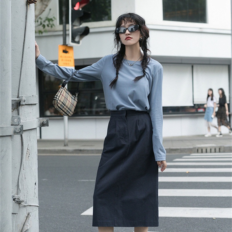 Áo thun Nữ TAY DÀI cổ tròn JULYfashion2023, Áo phông Nữ dài tay chất Xược phom rộng 40kg-70kg