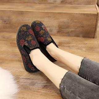 Giày nữ mùa đông đệm bông cho người trung niên và người già có nhung giữ ấm