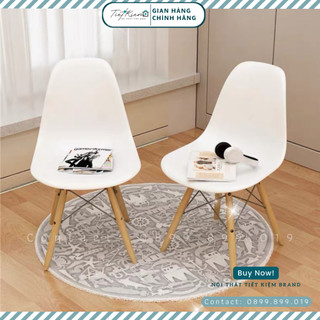 Ghế ngồi chân gỗ sồi Nội Thất Tiết Kiệm dành cho bàn làm việc thiết kế ikea và bàn văn phòng chịu lực tốt GE7979