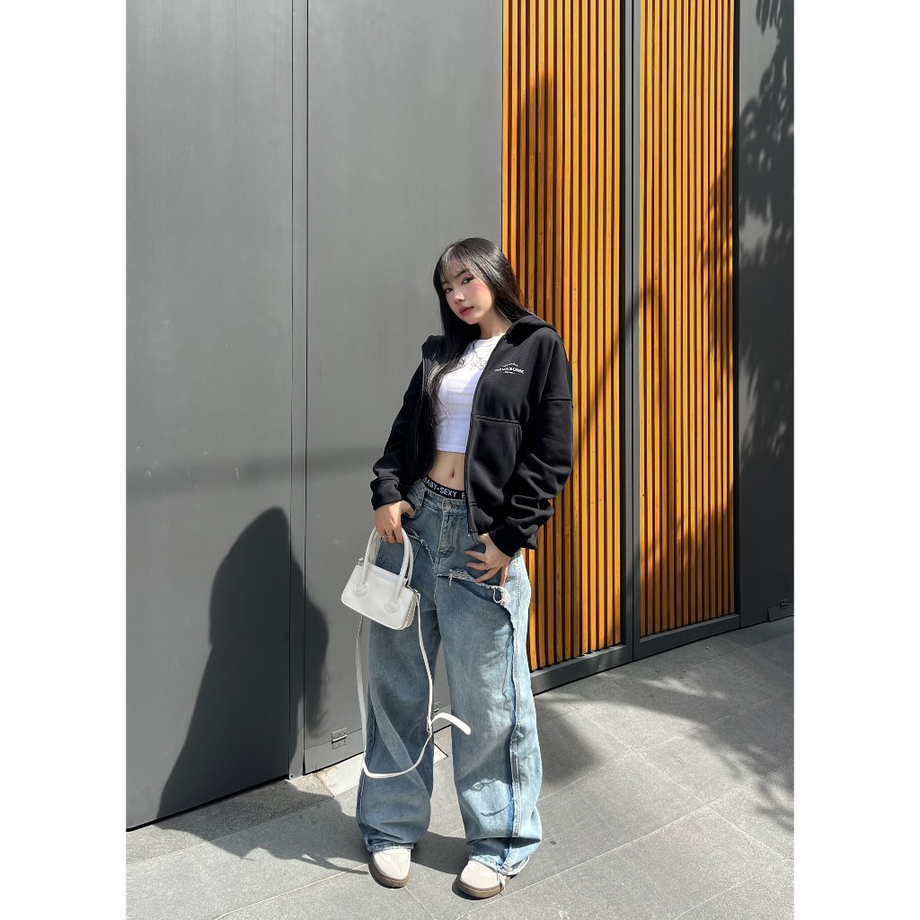 [Xả Hàng] Áo Boxy Zip Hoodie Local Brand NEVASOME Basic Cotton Lót Lông Cừu 360gsm Form Boxy Kéo Khóa Nam Nữ
