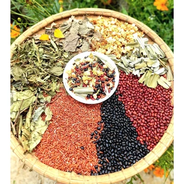 Trà gạo lứt xạ đen 💥 LOẠI TỐT 💥 trà thảo mộc giúp thanh lọc cơ thể, giúp làn da luôn tươi trẻ, căng mượt