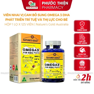 Omega 3 cho bé Nature's Gold Omega 3 For Kids Fish Oil 125 viên dầu cá trẻ em
