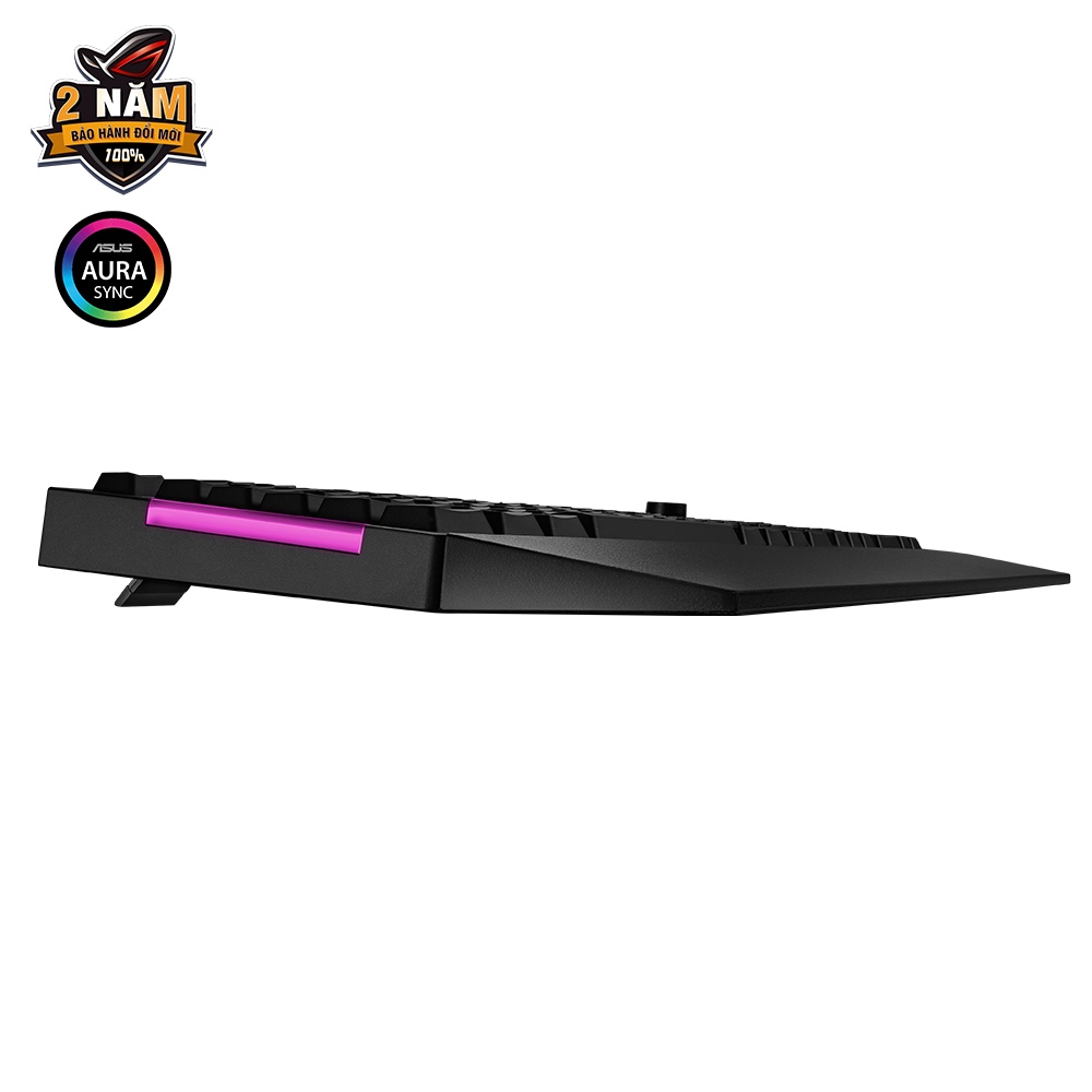 Bàn phím ASUS TUF GAMING K1 có dây - giả cơ, Aura Sync, đệm tay tháo rời, hống thấm nước, núm âm lượng điều chỉnh