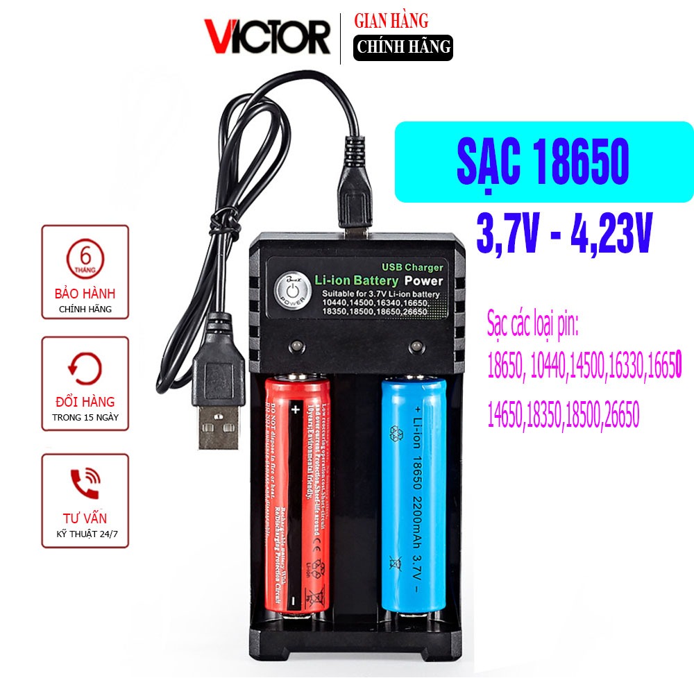Bộ sạc pin 18650 - 02U Bmax BH-042100-02U tự ngắt, chuyên sạc các loại ...