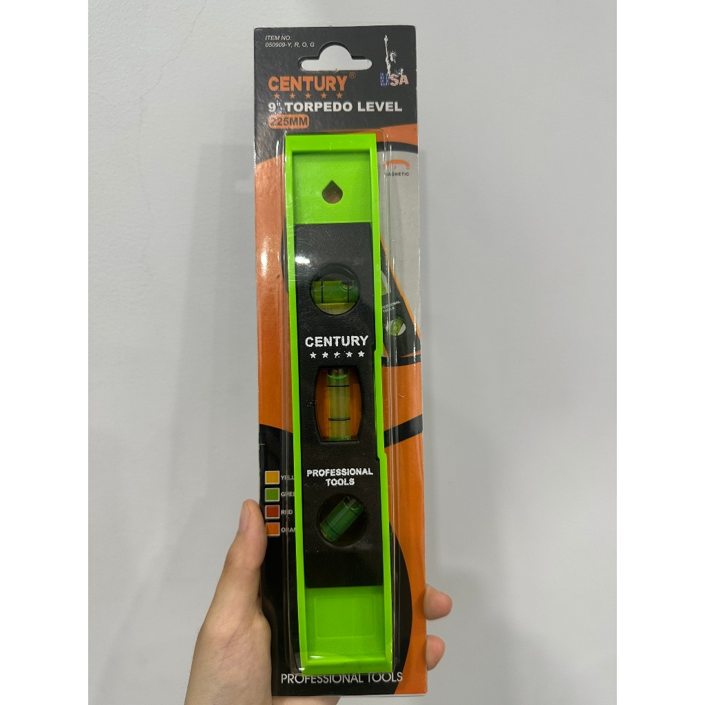 Thước thuỷ đo cân bằng Century 9 inch (225mm) Có Nam Châm Chính Hãng
