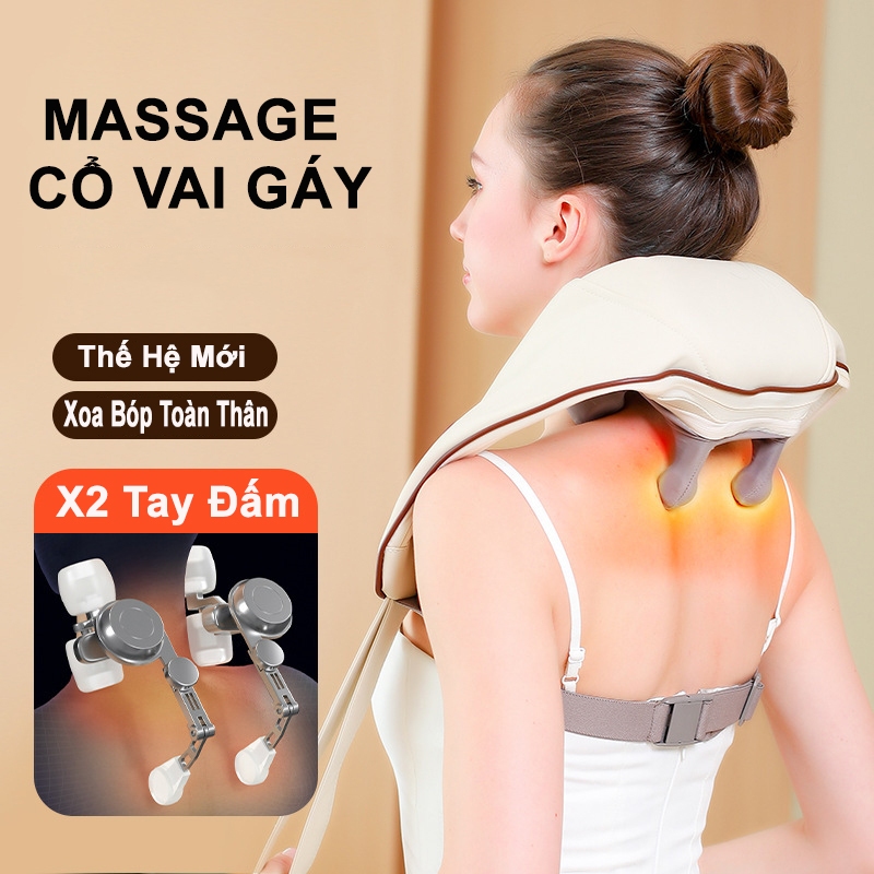 Máy massage cổ vái gáy x2 con lăn quà tặng ý nghĩa cho gia đình người thân massa cột sống tác động sâu giảm đau mỏi vai | Shopee Việt Nam