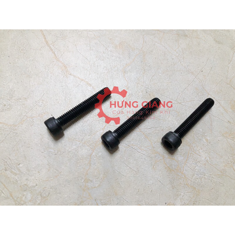 10 Ốc Lục Giác Chìm, Ốc Bu Lông M6 Đen Ren Suốt
