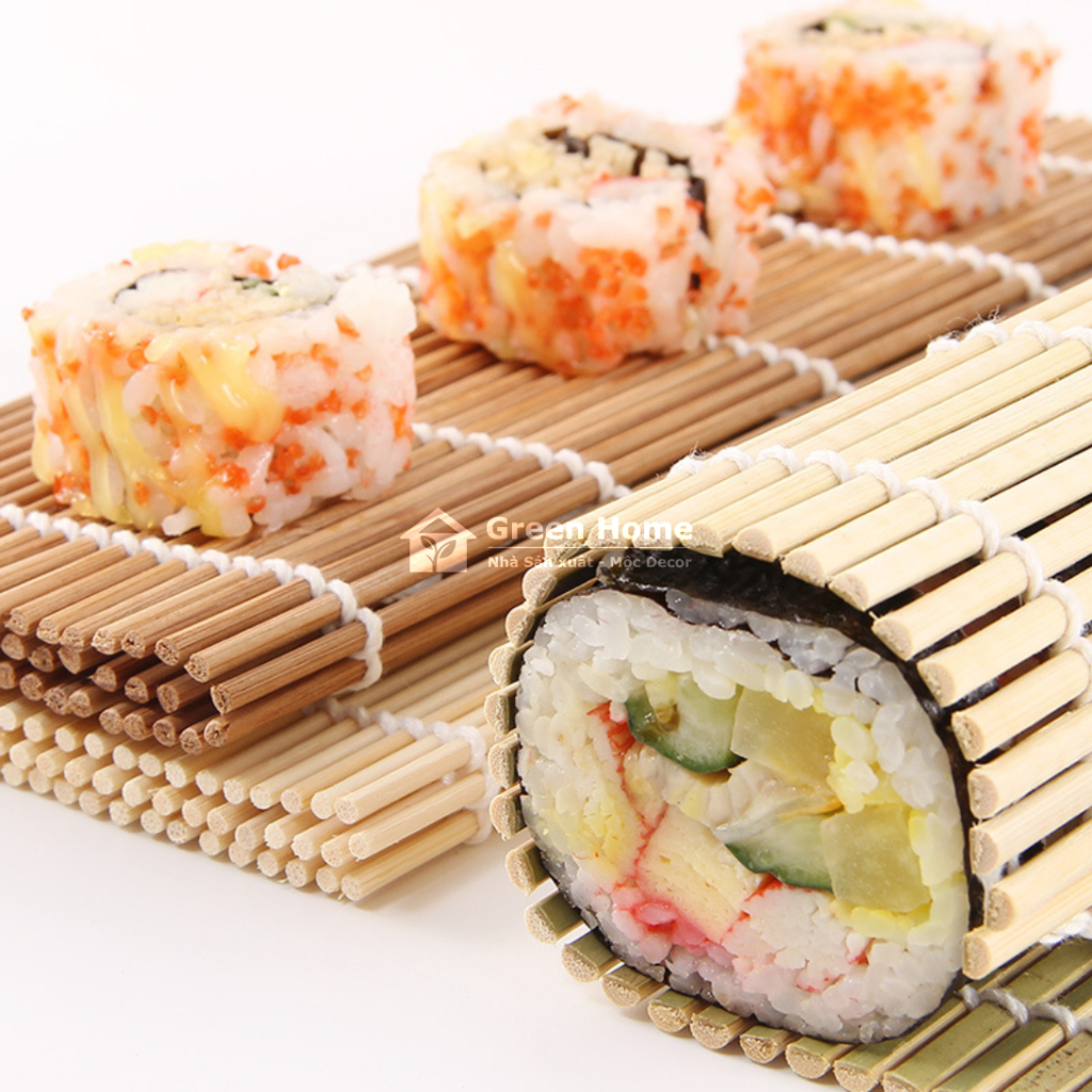 Mành Tre Cuốn Shushi, Kimbap Chất Liệu Bằng Tre An Toàn Vệ Sinh Thực Phẩm Tiện Lợi Trong Nhà Bếp