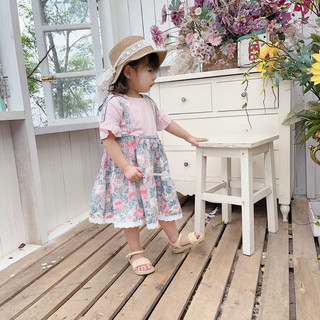 Váy bé gái (9-26kg) vintage dễ thương cho bé gái 1-7 tuổi (8-27kg) N0026