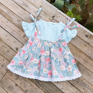 Váy bé gái (9-26kg) vintage dễ thương cho bé gái 1-7 tuổi (8-27kg) N0026