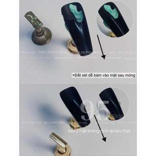 Keo silicon dán đế móng làm mẫu - tờ gồm 100 miếng keo trong