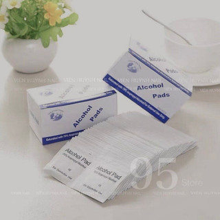 bông tẩm cồn nail , hộp 100 miếng cồn dùng lau móng , làm dụng cụ nailbox