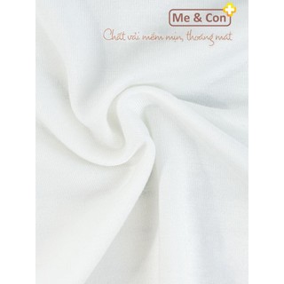 BST cộc tay cài lệch họa tiết dễ thương Me & Con+ cho bé trai, bé gái, quần áo trẻ em mềm mịn