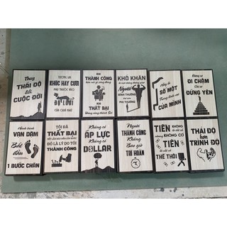 Tổng Hợp Mẫu Tranh Động Lực Gỗ Treo Tường Slogan Tạo Động Lực Trang Trí Văn Phòng Làm Việc Công Ty  20x27