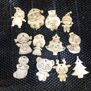 Combo 100 Hình Gỗ Tô Màu Noel - Quà Tặng Noel Siêu Đẹp - Trang Trí Noel - Decor Giáng Sinh