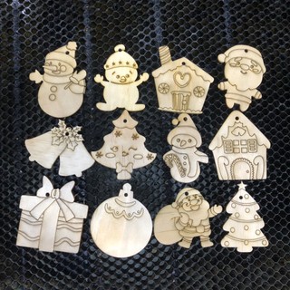 Combo 100 Hình Gỗ Tô Màu Noel - Quà Tặng Noel Siêu Đẹp - Trang Trí Noel - Decor Giáng Sinh