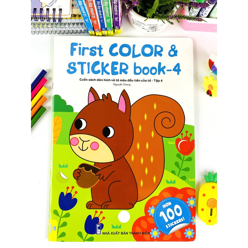 Sách - First Color & Sticker Book - Cuốn Sách Dán Hình Và Tô Màu Đầu ...