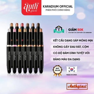 Phấn mắt nhũ KARADIUM Shining Pearl Shadow Stick 2 đầu dạng thỏi vặn kèm cọ