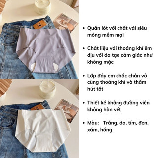 Quần lót nữ đúc su không viền không đường may thun lạnh co giãn 4 chiều King Shop L-059