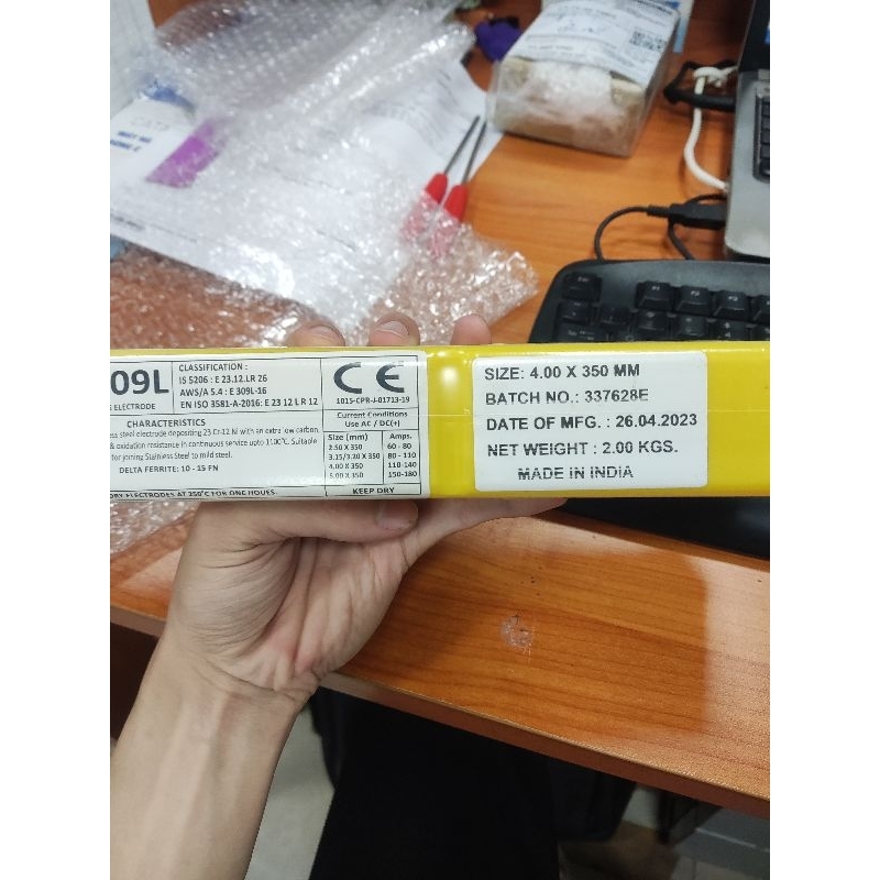 2kg QUE HÀN INOX Ấn Độ Chính Hãng 4.0 mm, E307-16