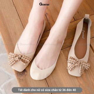 [MUA 5 TẶNG 1] Combo 5 đôi tất lười nữ GOMTAT, có đệm silicon chống tuột, chất liệu cotton mềm mại - SUX-1103-CB6