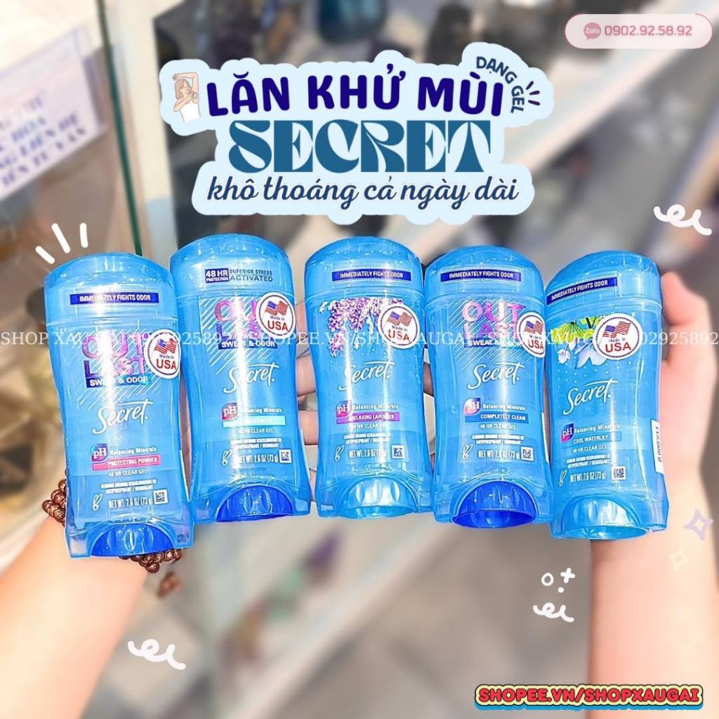 Lăn khử mùi Secret Gel ( 73g) | Shopee Việt Nam