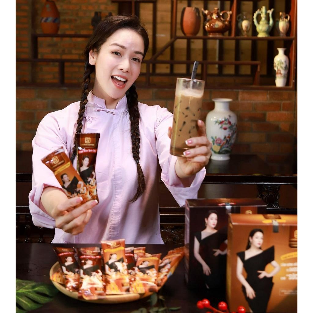 ( Combo 2 hộp KHÔNG QUÀ) cà phê hòa tan Nhật Kim Anh LAURA COFFEE (Hộp 10 gói)