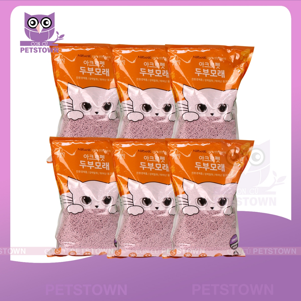 [THÙNG 6 GÓI TIẾT KIỆM] ACROPET 5L - Cát vệ sinh đậu phụ cho Mèo