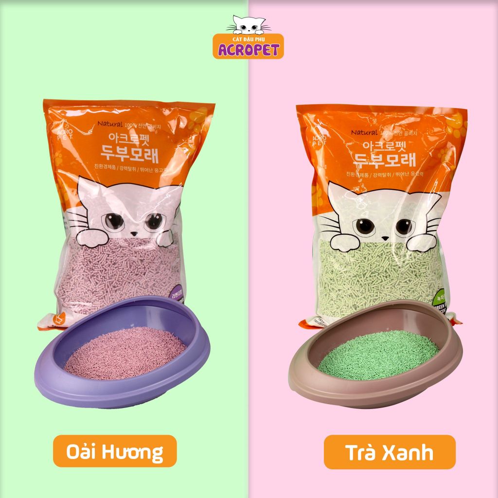 [THÙNG 6 GÓI TIẾT KIỆM] ACROPET 5L - Cát vệ sinh đậu phụ cho Mèo