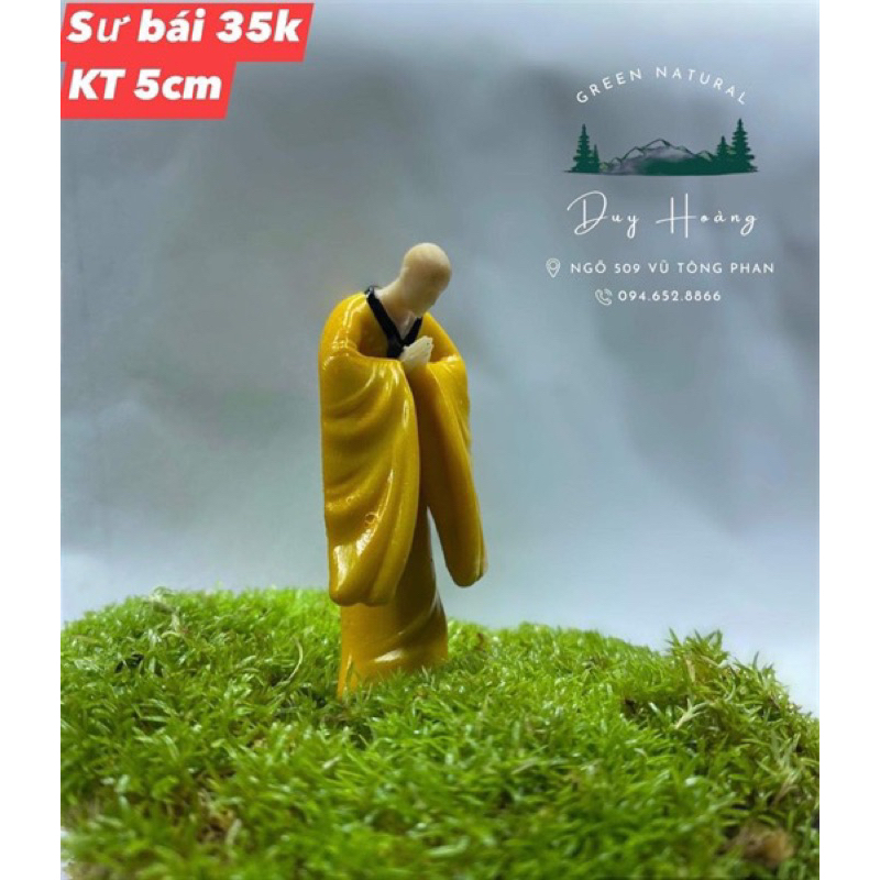 Mô hinh tăng nhân cúi bái 5cm setup terrarium,bán cạn
