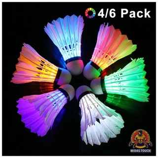 Combo 4 Quả Cầu Lông Phát Sáng Ban Đêm Phù Hợp Chơi Tại Công Viên Vài Buổi Tối Nơi Có Ánh Sáng Yếu
