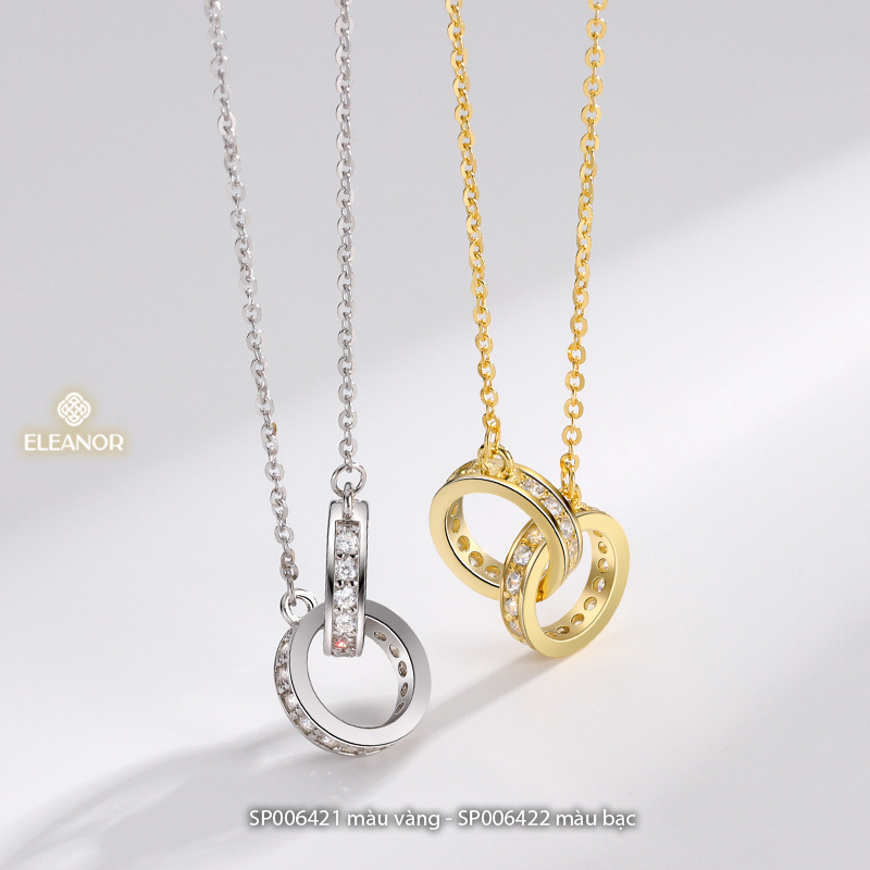 Đánh Giá Dây Chuyền Nữ Titan Eleanor Accessories 6421 Vòng Tròn Đôi Đính Đá - Sang Trọng, Bền Đẹp