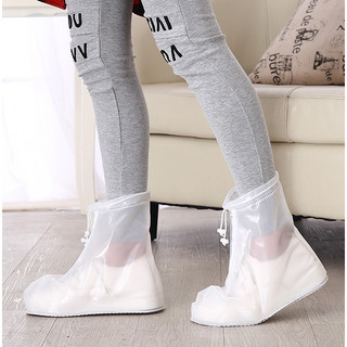 Túi Ủng Bọc Giày Đi Mưa Chống Bẩn Nam Và Nữ, Giày Nhựa Chống Nước Chống Trượt Màu Trắng Trong