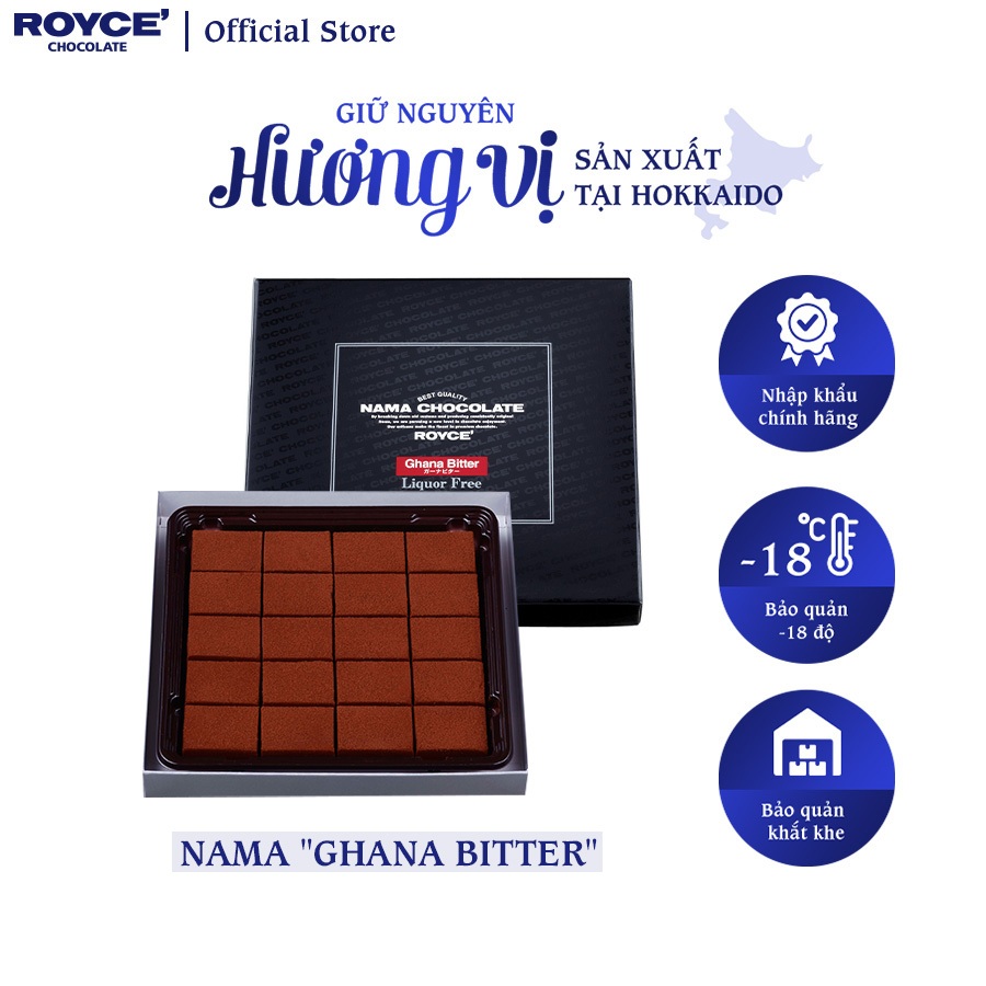 Royce' Chocolate tươi Nama “Ghana Bitter” Royce' Nama Chocolate