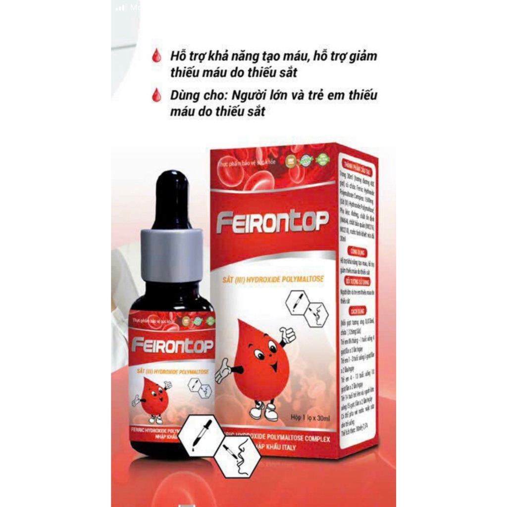 [FREE SHIP] Sắt Nhỏ Giọt - Bổ Sung Sắt - FEIRONROP (Lọ 30ml Nhỏ Giọt)