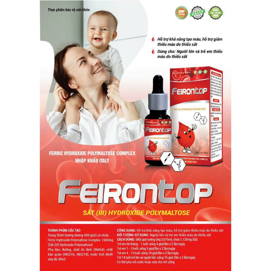 [FREE SHIP] Sắt Nhỏ Giọt - Bổ Sung Sắt - FEIRONROP (Lọ 30ml Nhỏ Giọt)