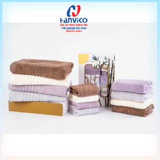 Combo Khăn Hanvico chất liệu cotton, bamboo bền đẹp, thấm hút nước tốt