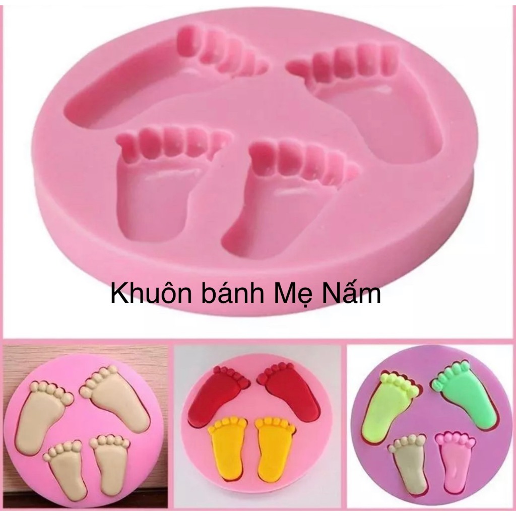 Khuôn silicon vỉ bàn chân em bé