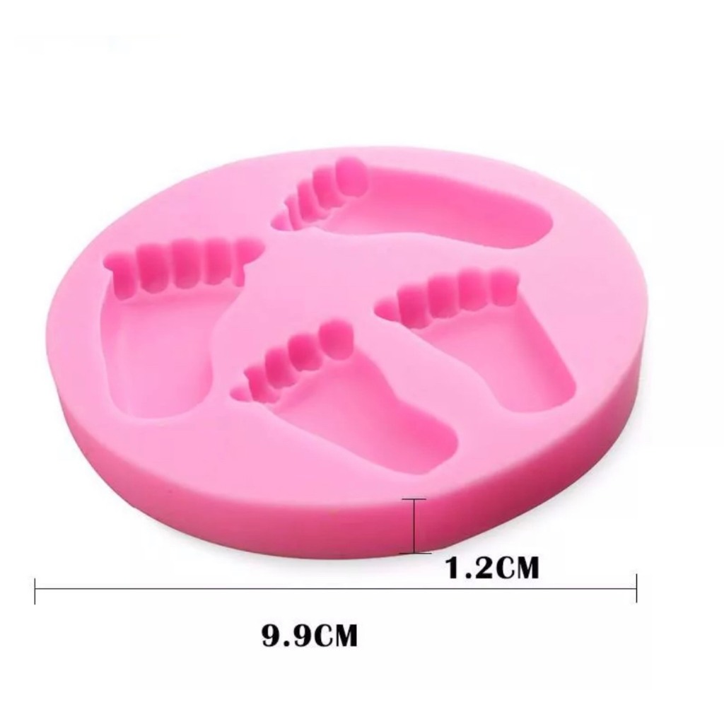 Khuôn silicon vỉ bàn chân em bé