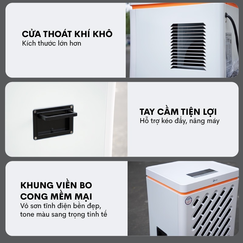 Máy hút ẩm công nghiệp FUJIHAIA DH90W công suất 90l/1 ngày sử dụng cho kho xưởng sản xuất, văn phòng...BH 24 tháng