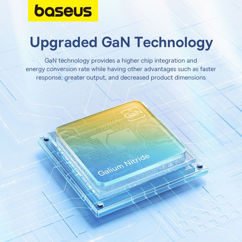 Củ Sạc Nhanh BASEUS USB C 65W GaN Thích Hợp cho Máy Tính Xách điện Thoại Thông Minh 2C+USB 3 Cổng cho phon15 14 13