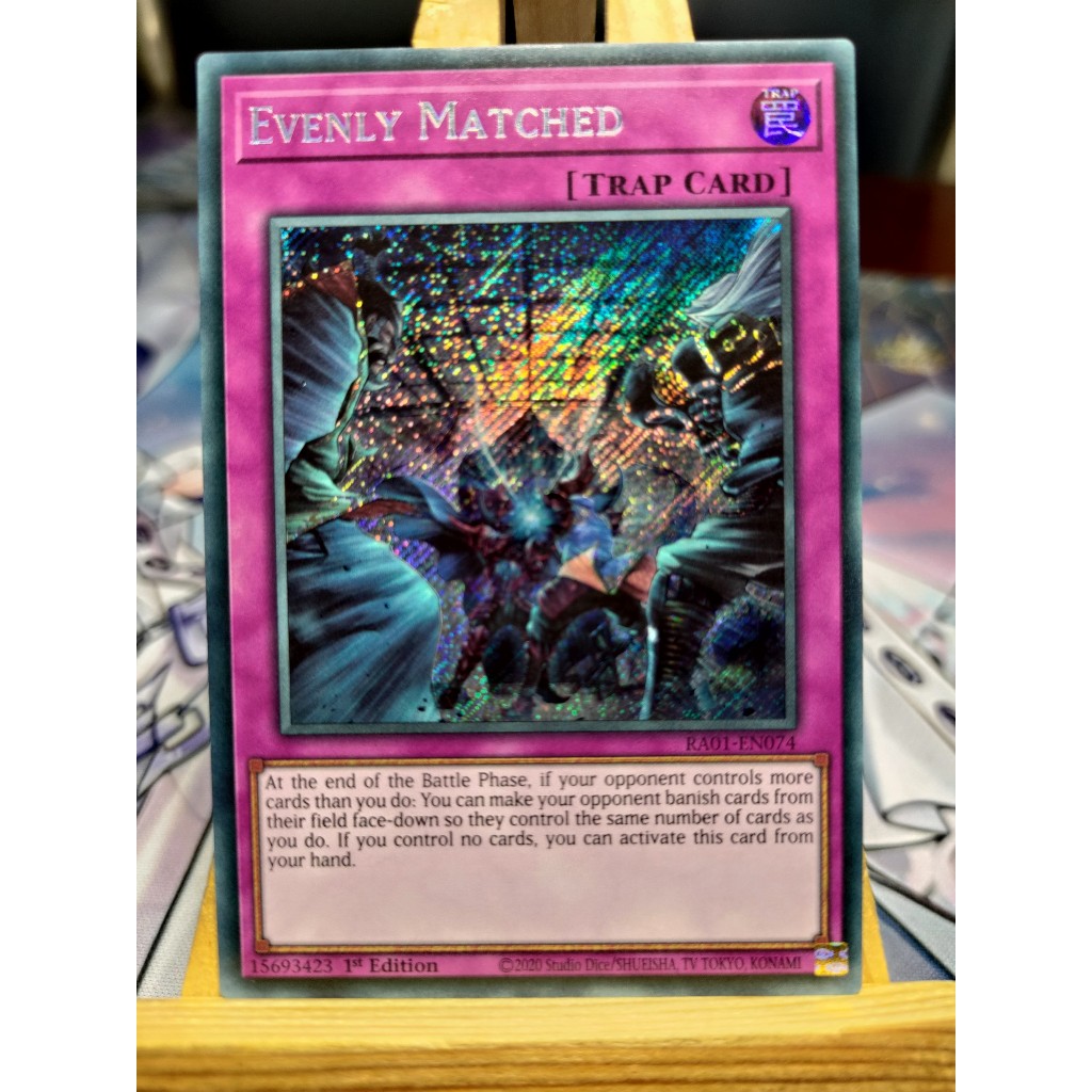Magician Of Black Chaos Max Yu-Gi-Oh! Secret Rare 1st Edition Evenly Matched  RA01-EN074 Mint/NM
