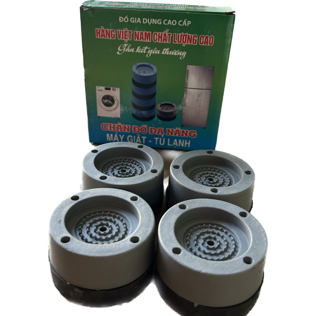 Chân chống rung 4 chân đỡ đa năng cho máy giặt, tủ lạnh, điều chỉnh được chiều cao.