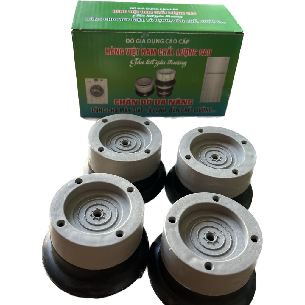 Chân chống rung 4 chân đỡ đa năng cho máy giặt, tủ lạnh, điều chỉnh được chiều cao.