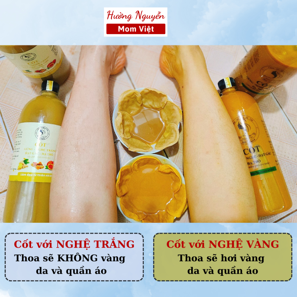 [ 500ML ] GỪNG NGHỆ HẠT GẤC HẠ THỔ [ KHÔNG VÀNG QUẦN ÁO ] MOM VIỆT THOA BODY BỤNG GIẢM EO THÂM RẠN KHỬ MÙI MẸ SAU SINH
