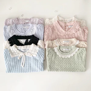 𝐀𝐩𝐫𝐢𝐥 𝐛𝐞́𝐛𝐞́ - Cutemily Tổng hợp Áo len mỏng thu hè thoáng mát cho bé gái màu pastel đáng yêu