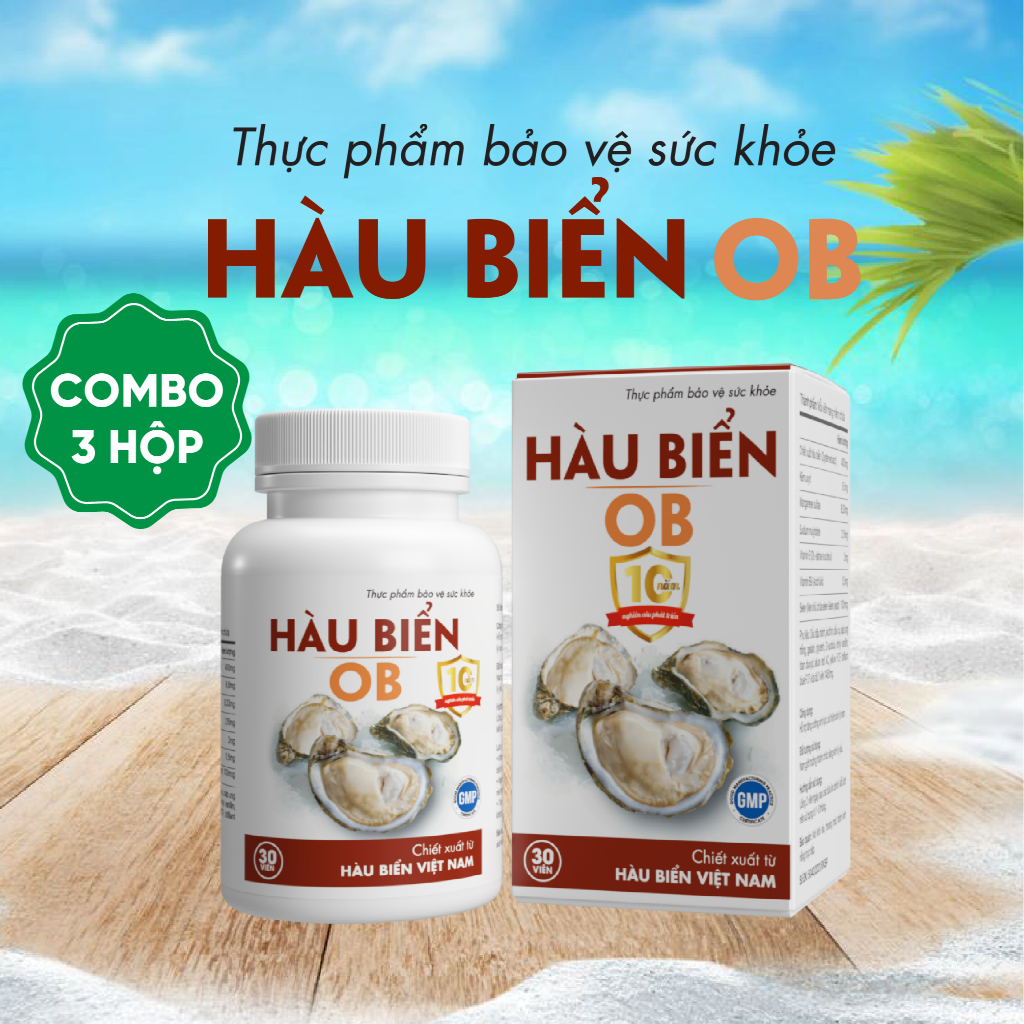 Ảnh Combo 3 Hộp Tinh Chất Hàu OB Tăng Sinh Lý Nam Giới, Chiết Xuất Hàu Oyster (Hộp 30v) - Grow Green AZ 1