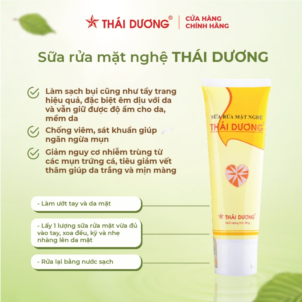 Ảnh Sữa rửa mặt nghệ sạch mụn, ngừa vết thâm Thái Dương 90g - Sao Thái Dương 4