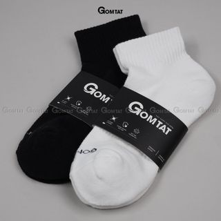 Tất cổ ngắn nam nữ GOMTAT, chất liệu cotton hút ẩm khử mùi kháng khuẩn, có đệm xù êm chân - STA-5009-NGAN-1DOI
